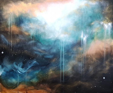 Abstrakti maalaus 'unelmien syvyyksiin' 120*100cm