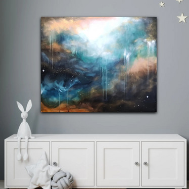 Abstrakti maalaus 'unelmien syvyyksiin' 120*100cm