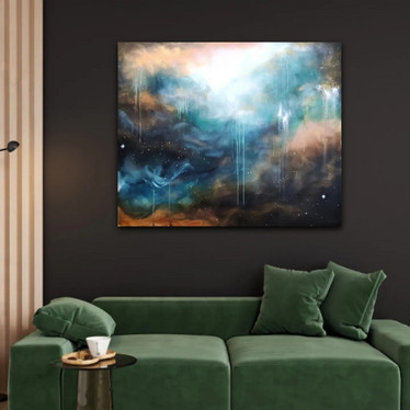 Abstrakti maalaus 'unelmien syvyyksiin' 120*100cm