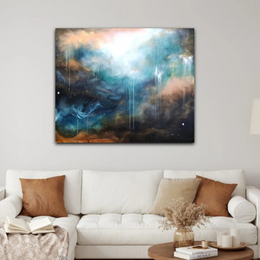 Abstrakti maalaus 'unelmien syvyyksiin' 120*100cm