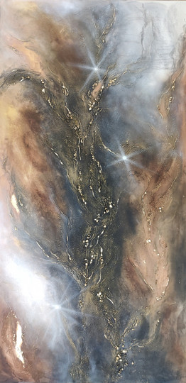 Abstrakti maalaus 'with the stars' 200*100cm