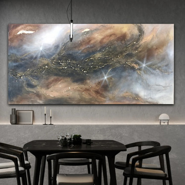 Abstrakti maalaus 'with the stars' 200*100cm