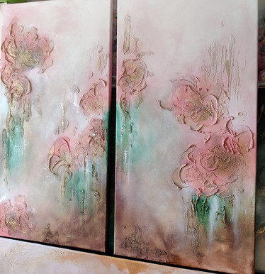 Taidemaalaus 'pretty pretty flower' 40*80cm I
