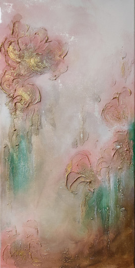 Taidemaalaus 'pretty pretty flower' 40*80cm *2