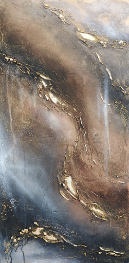 Abstrakti maalaus 'there is magic in the moment' 80*80cm