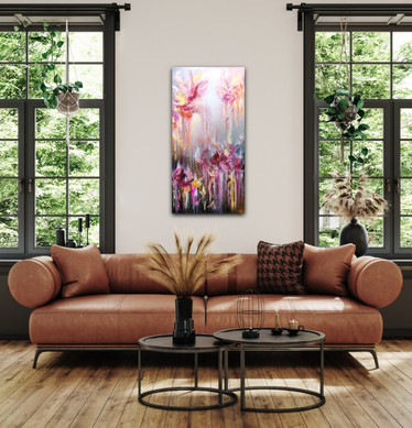 Värikäs maalaus 'elämän ilo' 50*100cm