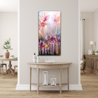 Värikäs maalaus 'elämän ilo' 50*100cm
