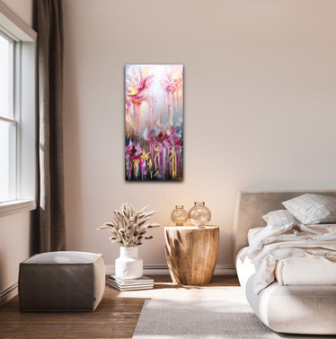 Värikäs maalaus 'elämän ilo' 50*100cm