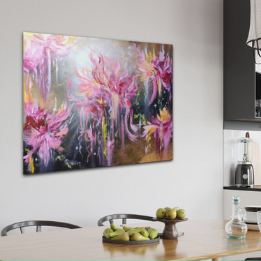 Värikäs maalaus 'shining in the night'120*100cm