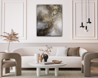 Abstrakti maalaus 'suojelen sinua kaikelta' 73*92cm