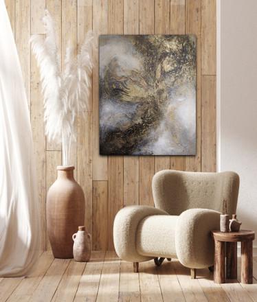 Abstrakti maalaus 'suojelen sinua kaikelta' 73*92cm