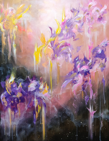 Värikäs maalaus 'unissa salaiset unelmat kuiskaa' 89*116cm