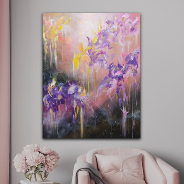 Värikäs maalaus 'unissa salaiset unelmat kuiskaa' 89*116cm