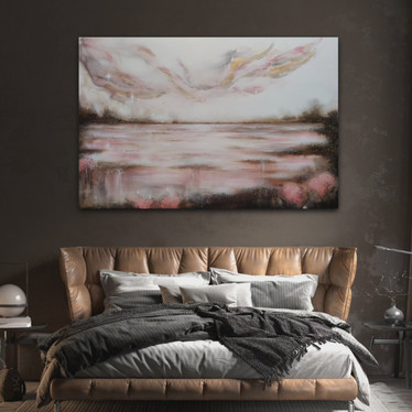Suuri maalaus 'siellä, missä kuuluu keijujen laulu'' 150*100cm