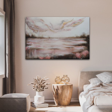 Suuri maalaus 'siellä, missä kuuluu keijujen laulu'' 150*100cm
