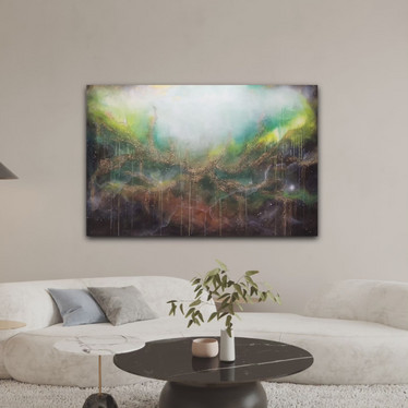 Suuri maalaus 'kuule metsän kuiskaus'' 150*100cm