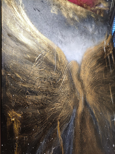 Enkeli aiheinen maalaus 'unelmien suojelija' 81*100cm