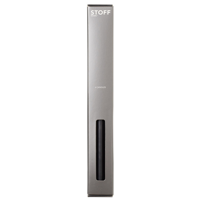 Stoff Nagel, Taper Candle Ester & Erik, Black (6kpl)