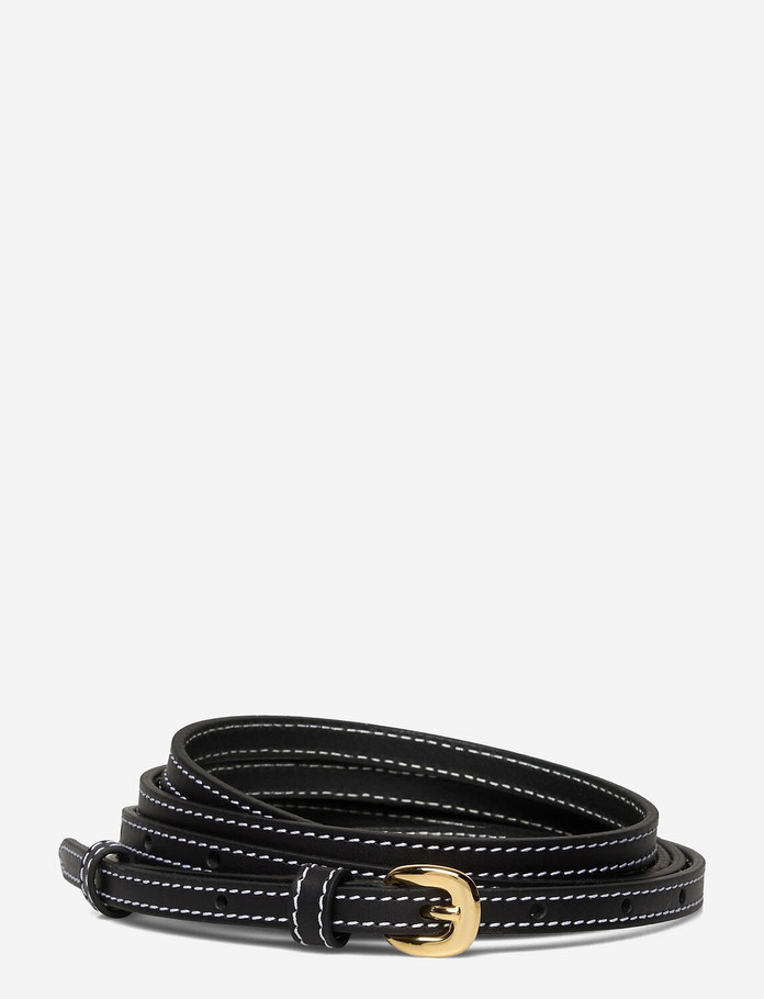 Andiata, Evlin Leather Belt, Black