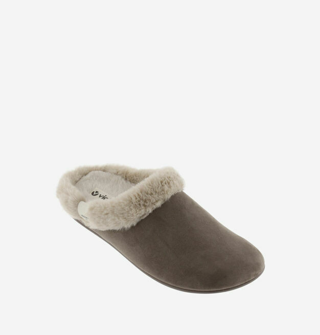 Victoria, Norte Suede Imitation Slipper With Soft Fur