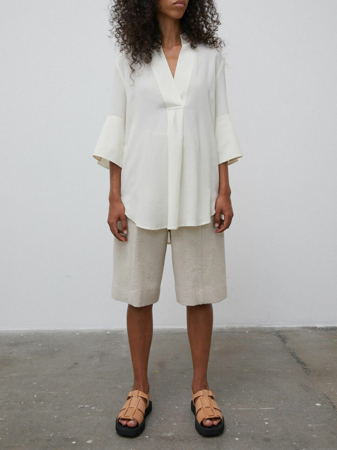 By Malene Birger Flayia Silk Blouse, Whisper White