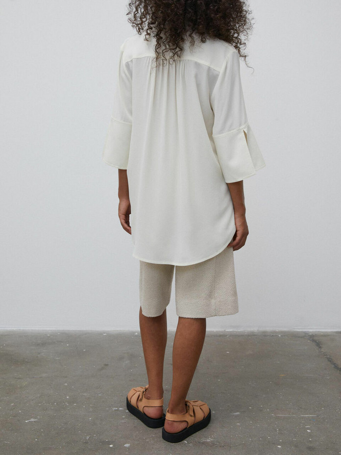 By Malene Birger Flayia Silk Blouse, Whisper White