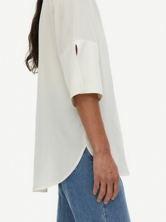 By Malene Birger Flayia Silk Blouse, Whisper White