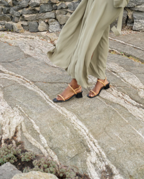Flattered, Juno Leather Heels Caramel