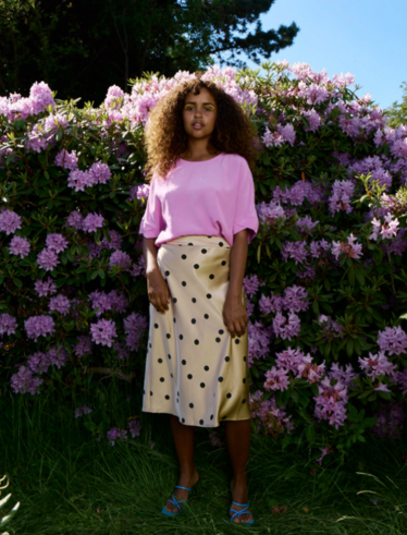 Coster Copenhagen, Bias Cut Skirt In Dot Print