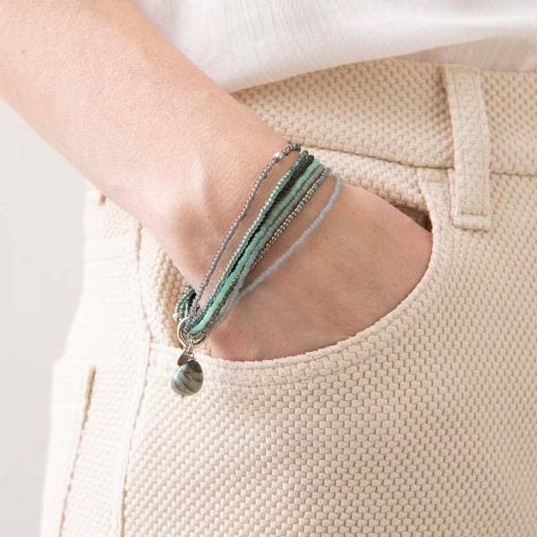 A Beautiful Story, Nirmala Labradorite Silver Bracelet