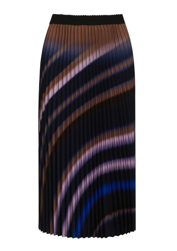 Coster Copenhagen, Pleated skirt w. print, Blue