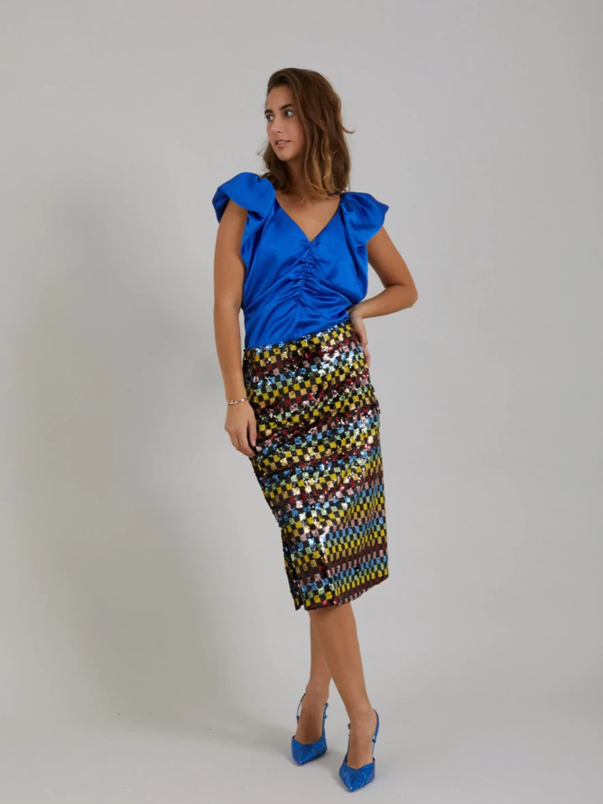 Coster Copenhagen, Skirt in printed sequins