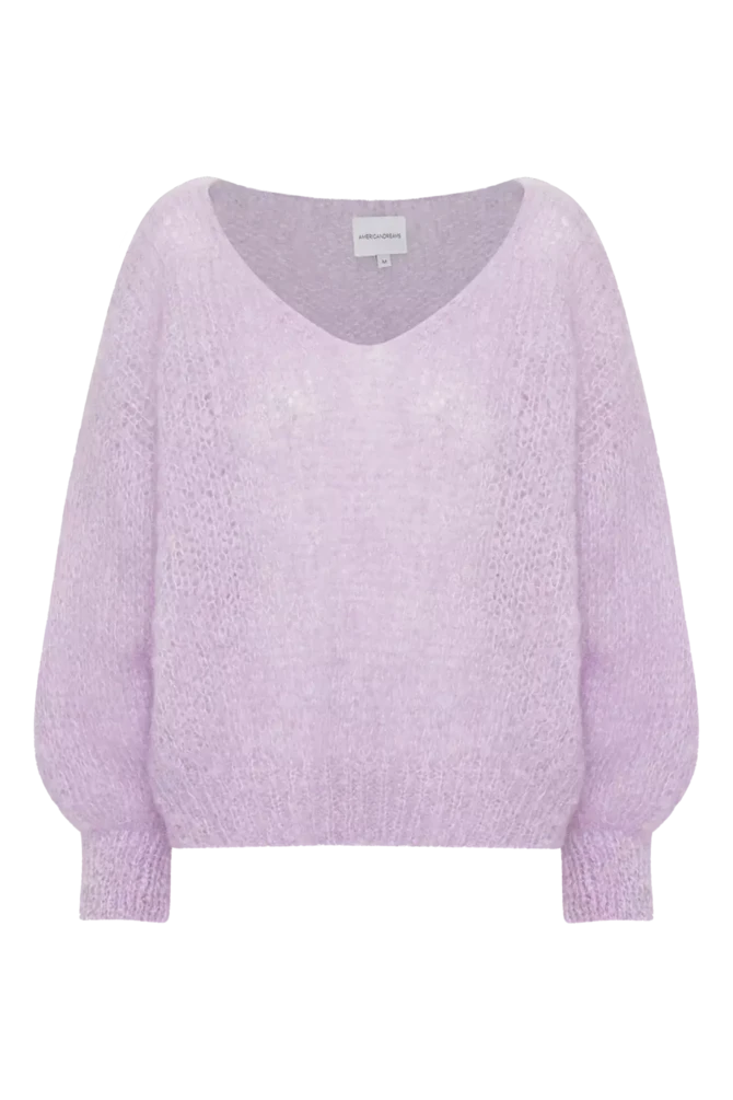 AmericanDreams, Milana LS Mohair Knit Light Purple