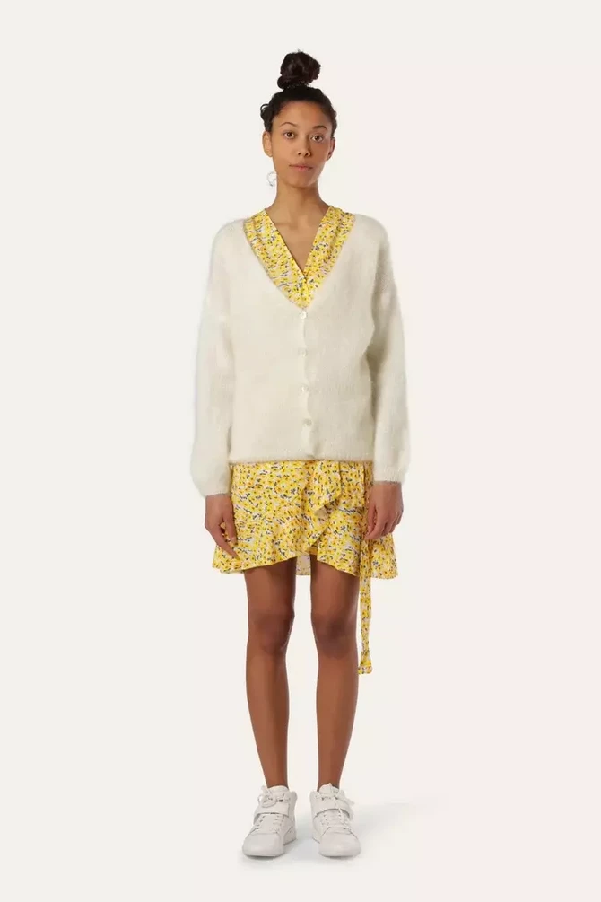 Americandreams, Cornelia mohair cardigan White