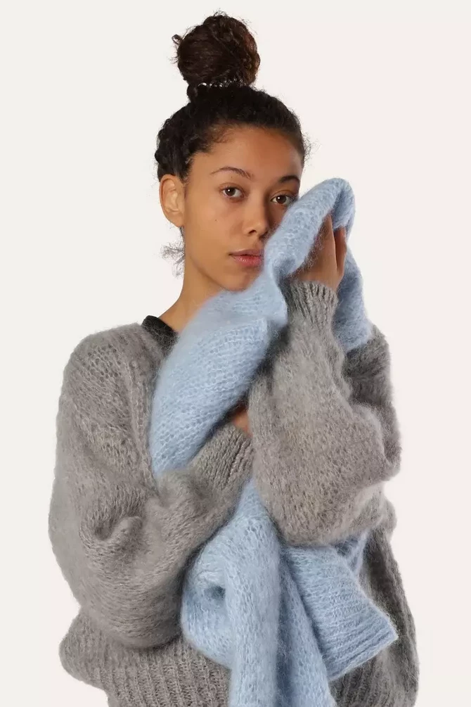 Americandreams, Milana LS mohair knit, Grey