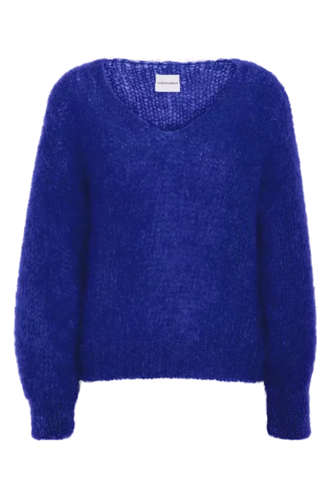 Americandreams, Milana LS mohair knit, electric blue