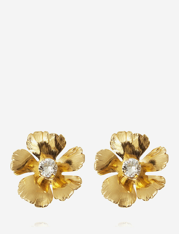 Caroline Svedbom, Anemone Earrings, Gold