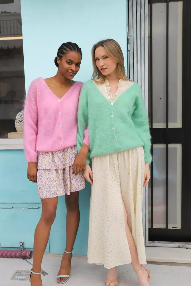 Americandreams, Cornelia mohair cardigan, Mint Green
