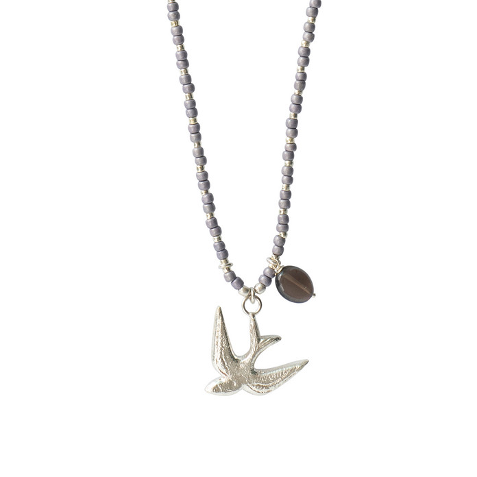 A Beautiful Story, Fantacy Silver Necklace Smokey Quartz