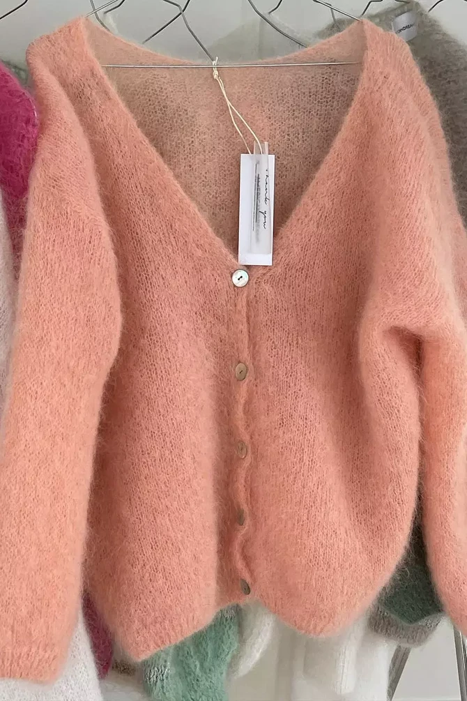 Americandreams, Cornelia mohair cardigan, Peach