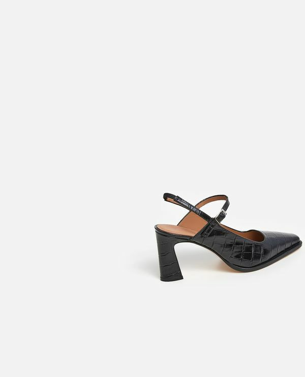 Flattered, Alya Leather Black Croco
