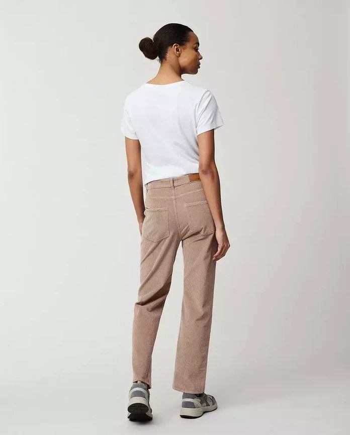 Lexington, Natalia High-Rise Straight-Leg Corduroy Pants