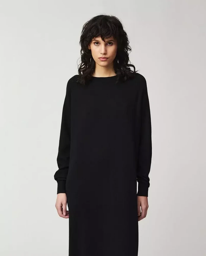 Lexington, Ivana Cotton/Cashmere Knitted Dress