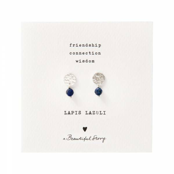 A Beautiful Story, Mini Coin earring, Lapis Lazuli