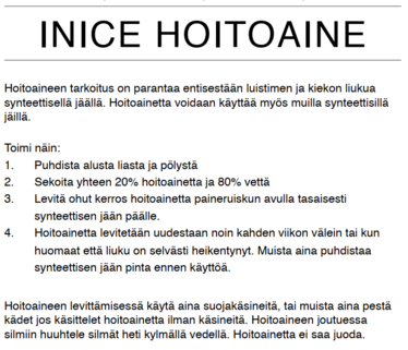 INICE hoitoaine 1 L