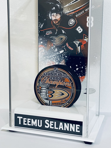 Teemu Selänne Stanley Cup -kiekko + teline