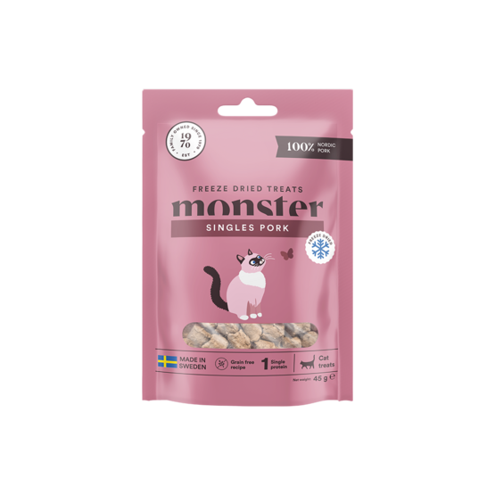 Monster Cat Freeze Dried Treats Singles Pork, 40g