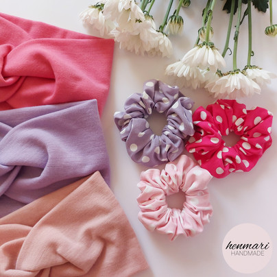 PAULA -scrunchie, roosa