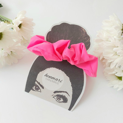 HELJÄ -heijastava scrunchie, pinkki