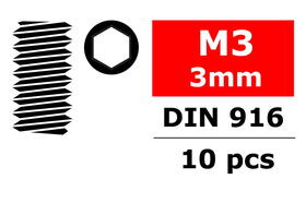 Team Corally - Steel Set Screw M3 x 3mm (10)